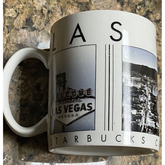 Las Vegas Vintage 2003 City Scenes Series STARBUCKS Coffee Mug MINTY - Picture 2 of 9